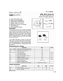 DataSheet IRLR3410 pdf